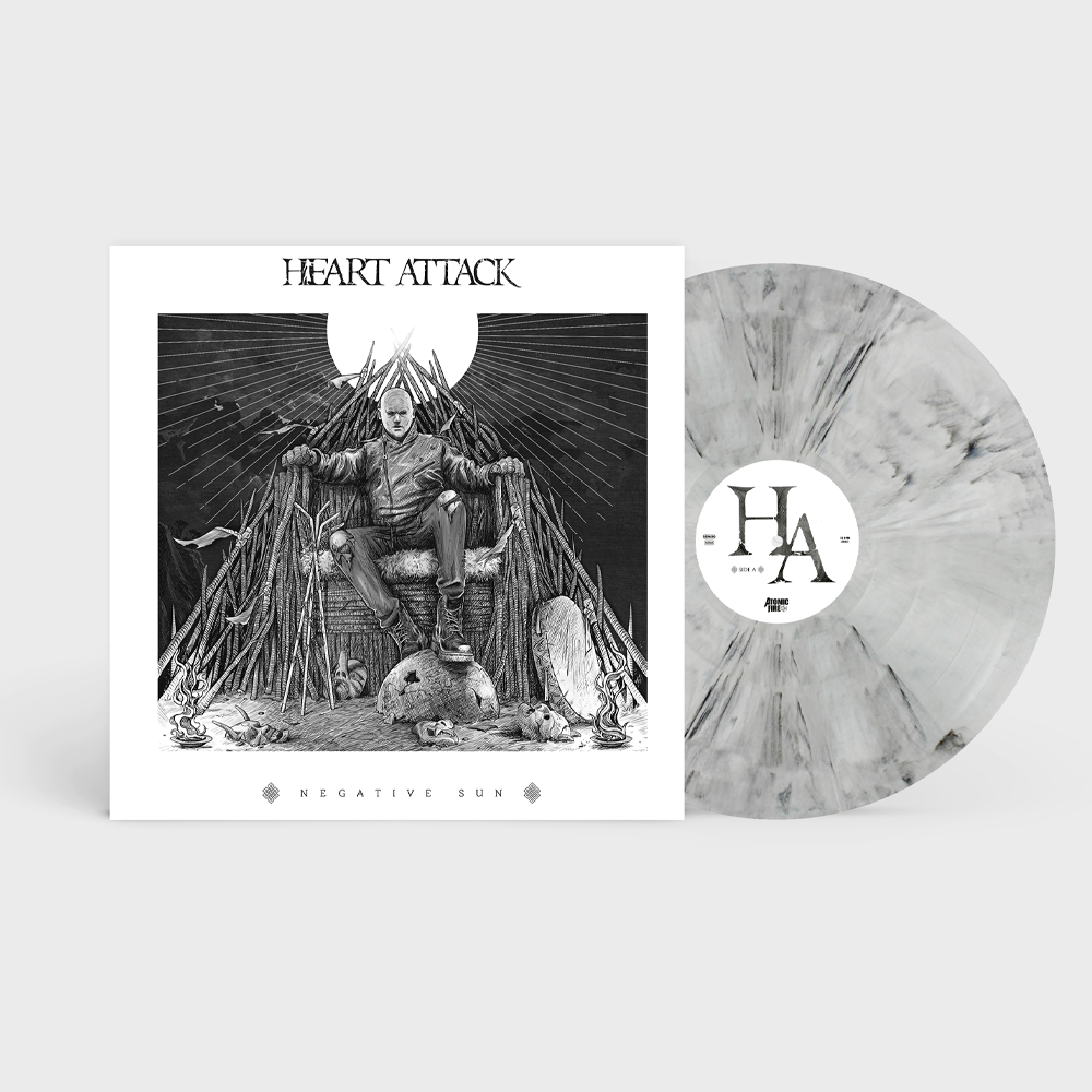 Heart Attack - 'Negative Sun' White/Black Marbled Vinyl